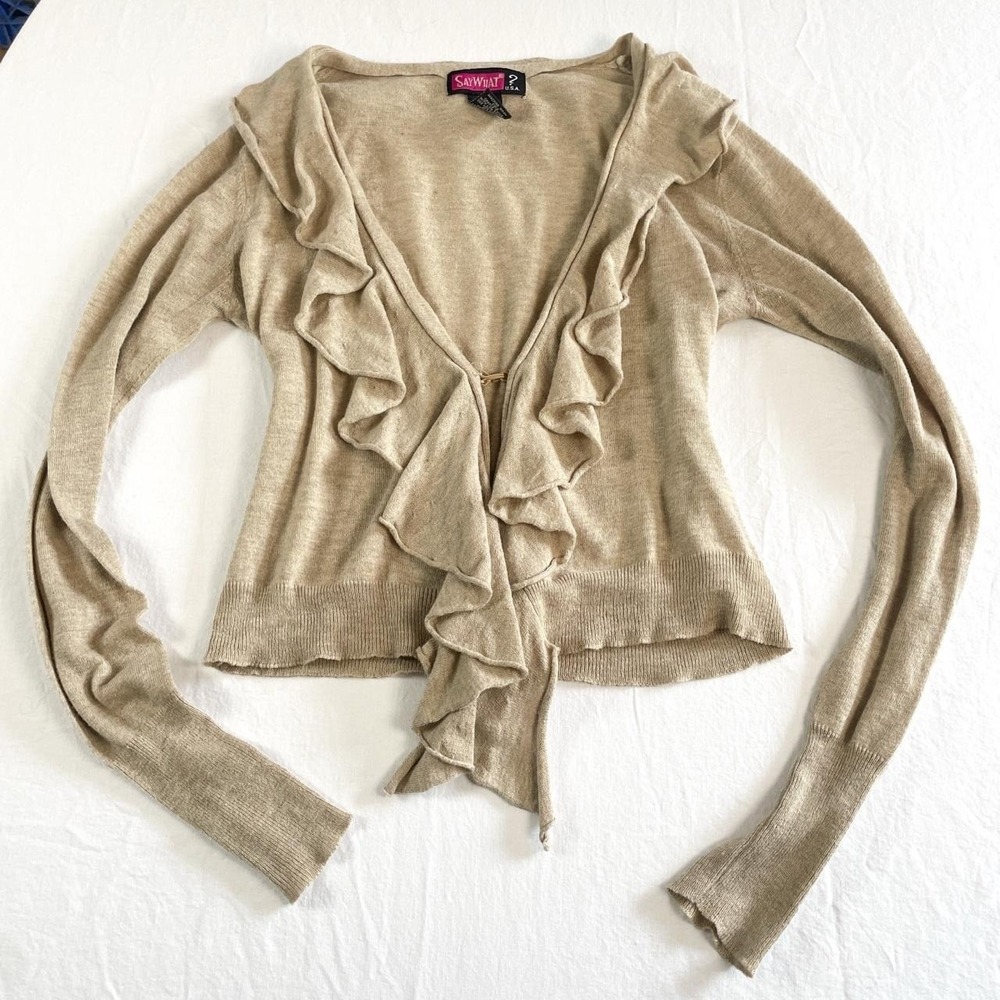 Y2K fairycore beige cardigan